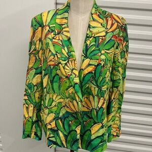 Farm Rio banana linen jacket M